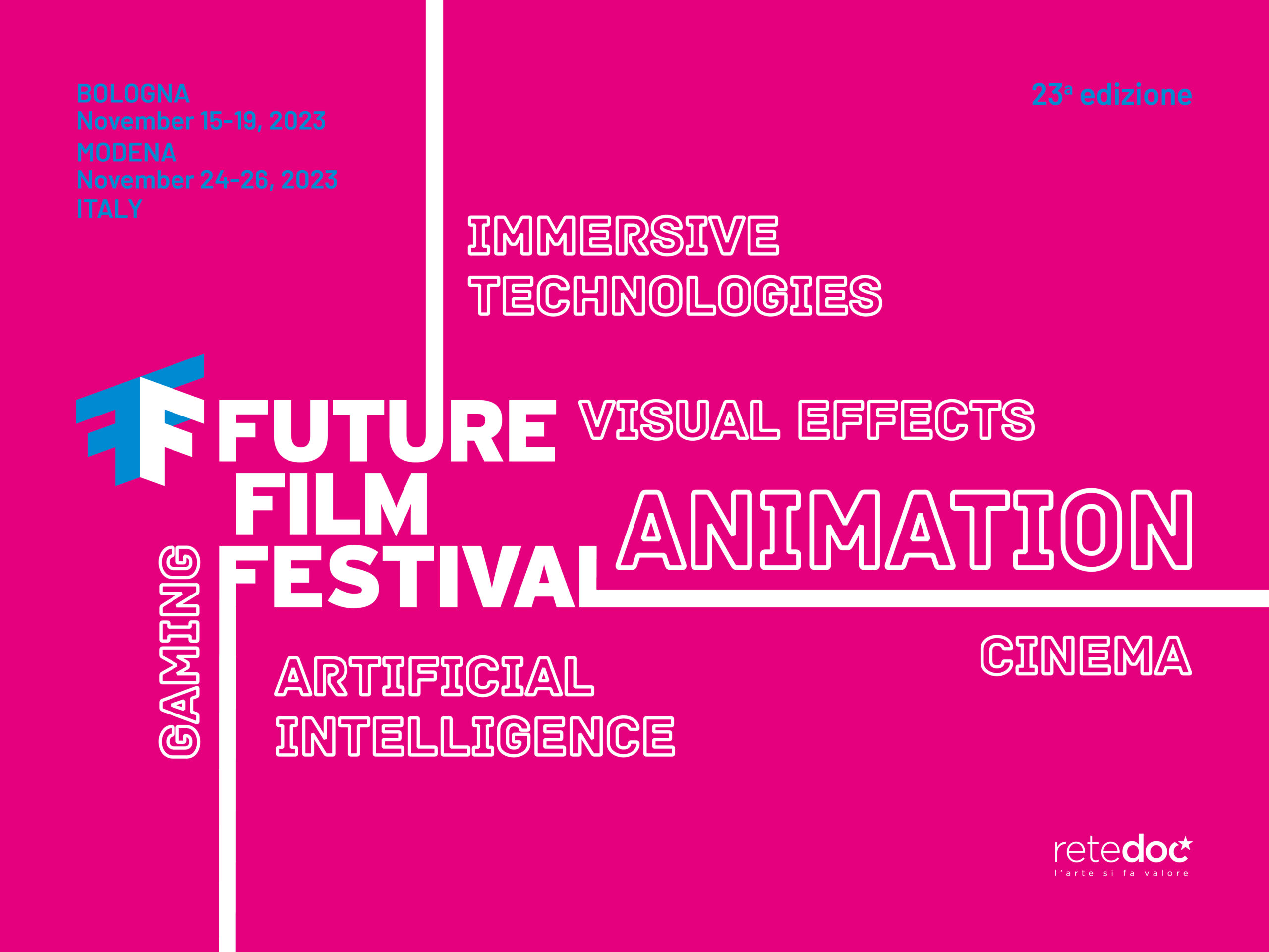 15-19 November in Bologna, 24-26 November in Modena: dates and announcements for the 23rd edition of the Future Film Festival